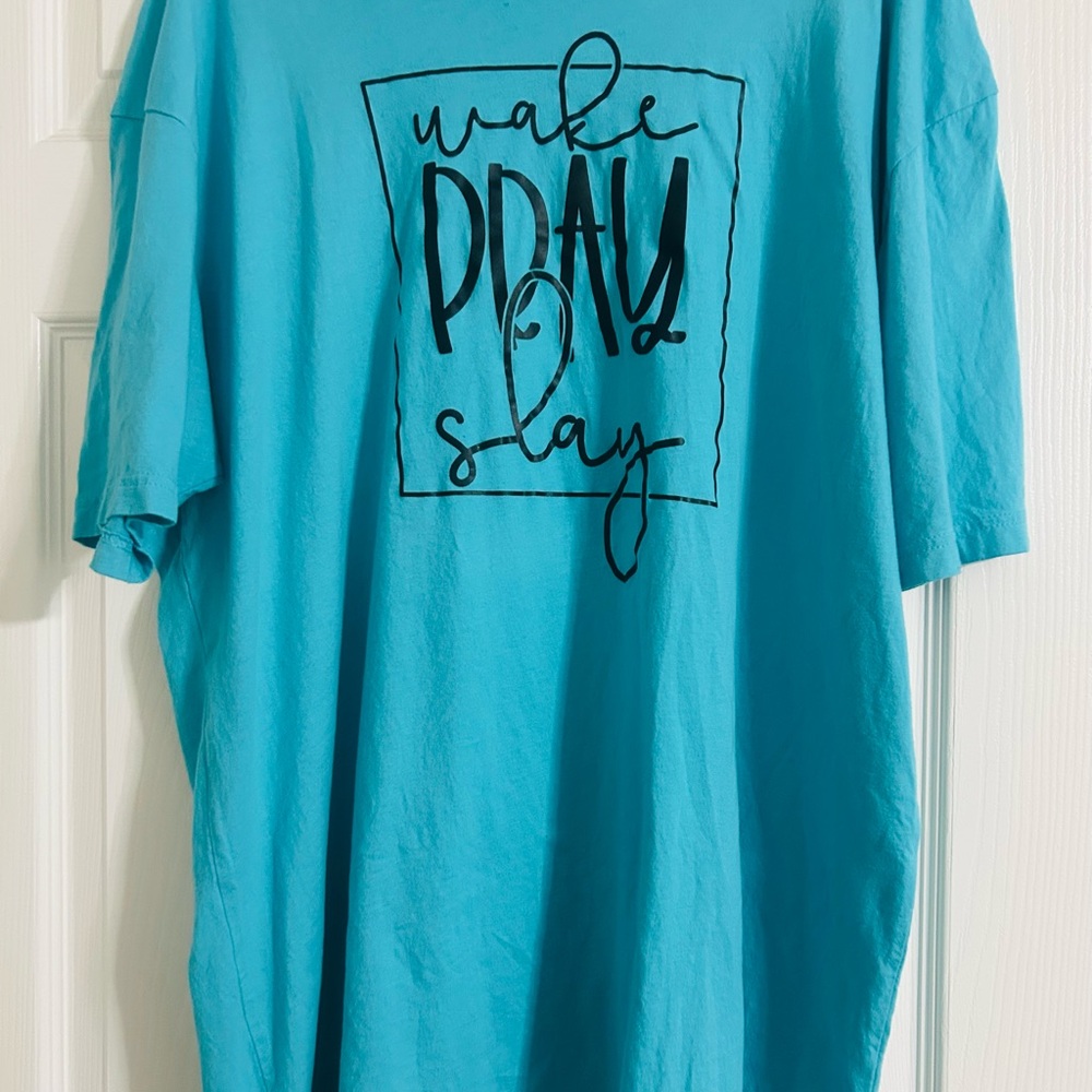 Next Level Apparel Turquoise Graphic Tee